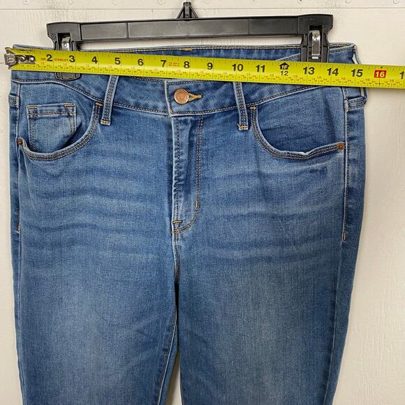 Old Navy Jeans Women’s Size 8 Tall Kicker Boot Cut Mid Rise Blue Denim - Picture 6 of 9